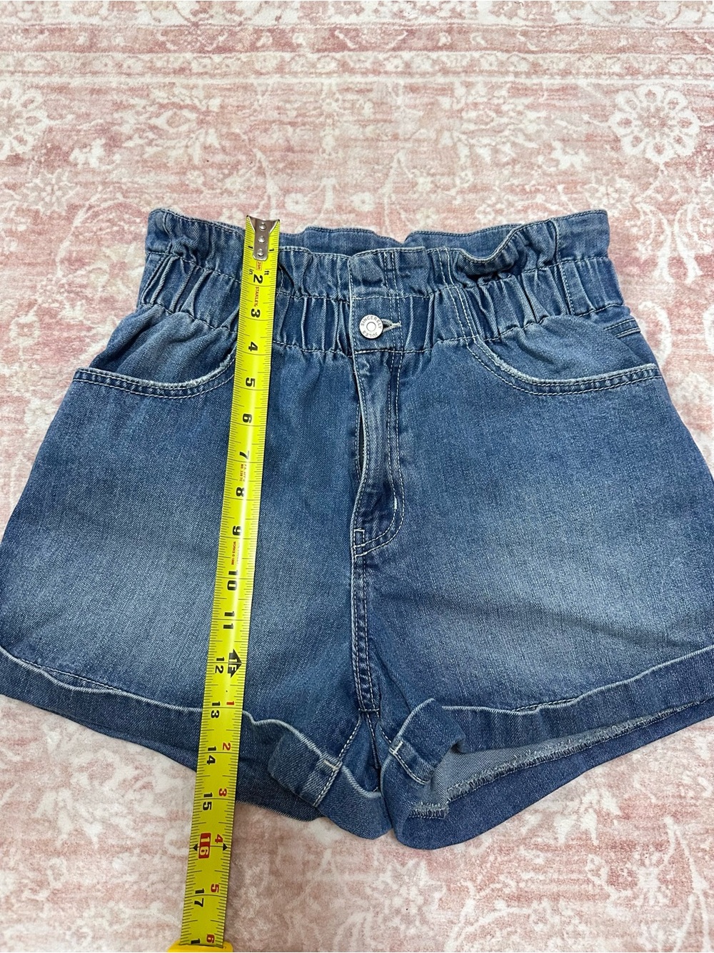 “Paper Bag” 💙 Denim High Waisted Shorts - Picture 9 of 10